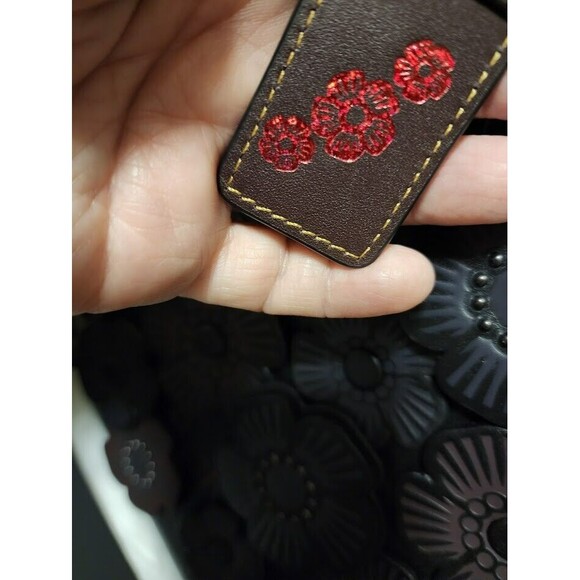 Coach Black Floral Satchel - Picture 11 of 16